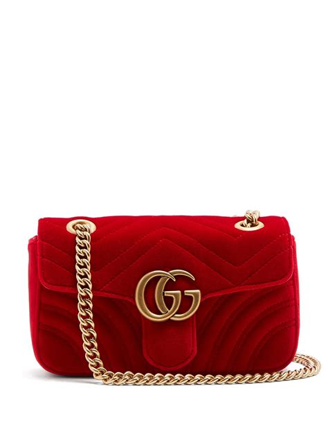 gucci gg marmont small velvet red|Gucci Marmont small price.